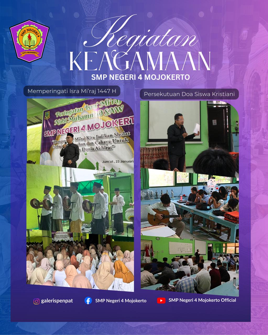 Kegiatan Keagamaan SMPN 4 Kota Mojokerto