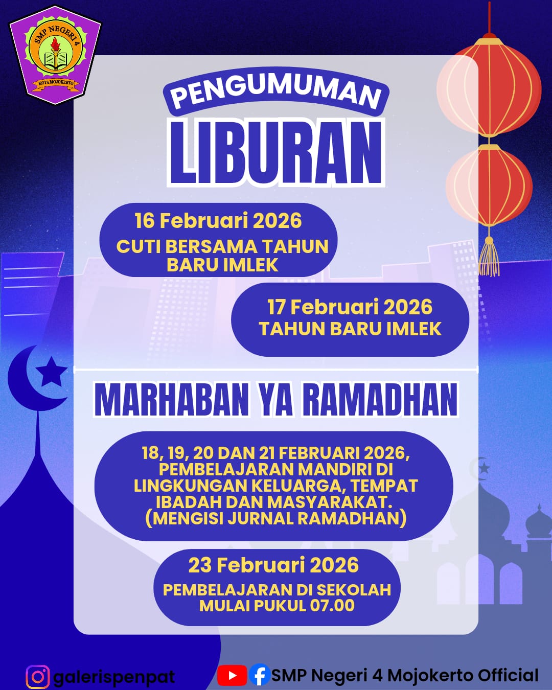 Pengumuman Liburan